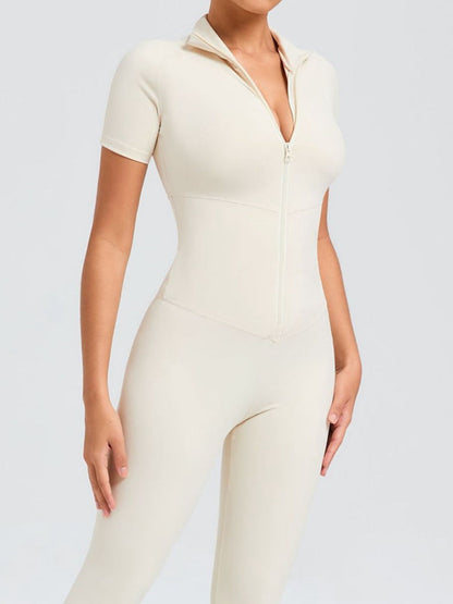 BUYCO Female Zipper Stand Collar Jumpsuit