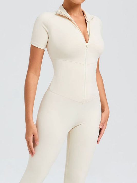 BUYCO Female Zipper Stand Collar Jumpsuit