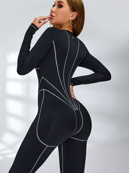 BUYCO Female Tummy Control Zipper Hip-lift Jumpsuit