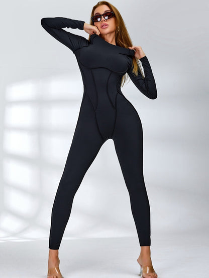 BUYCO Female Heart Backless Long Sleeves Jumpsuit