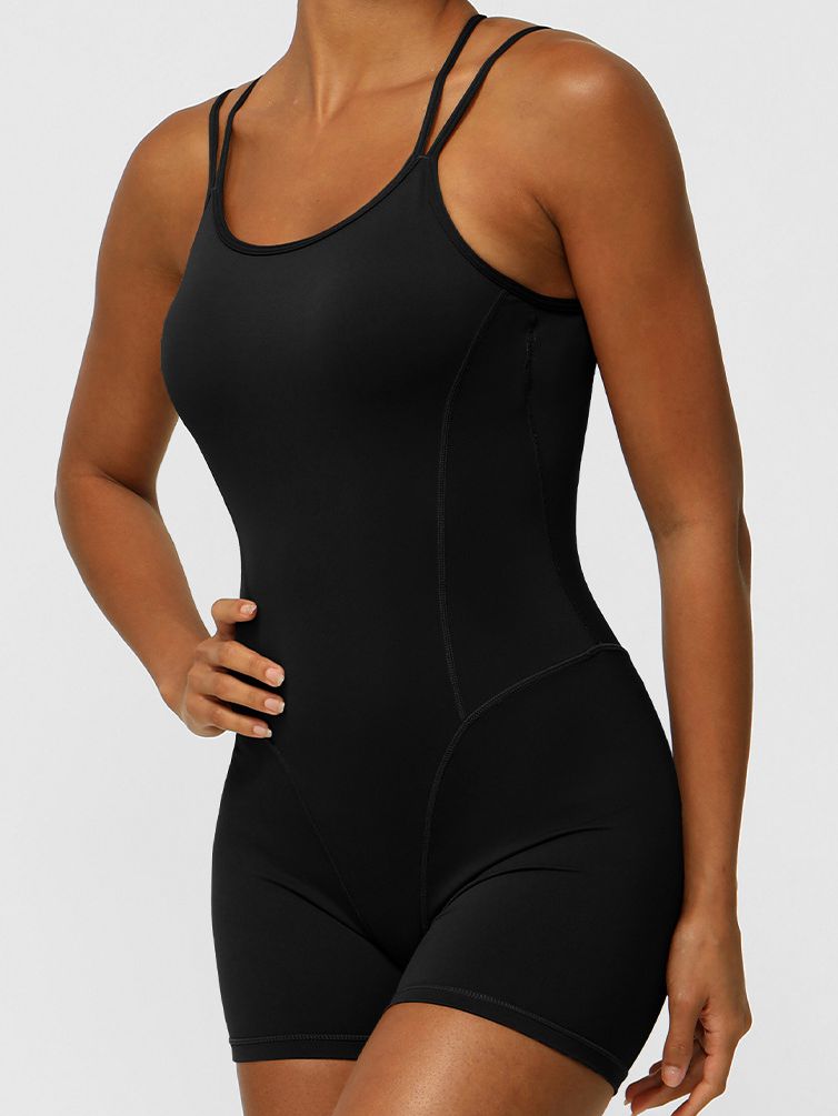 BUYCO Female Cross Back U-shaped Backless Hip-lift Romper