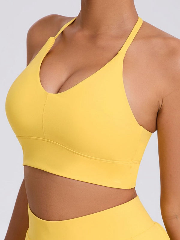 BUYCO Female Deep U Collar Backless Sports Bras