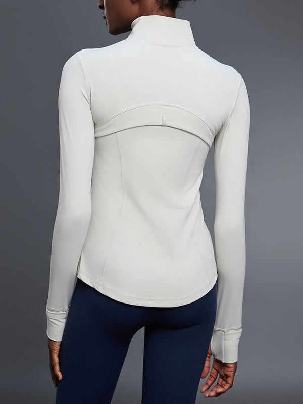 BUYCO Female Fitted Zipper Pocket Thumbhole Jacket