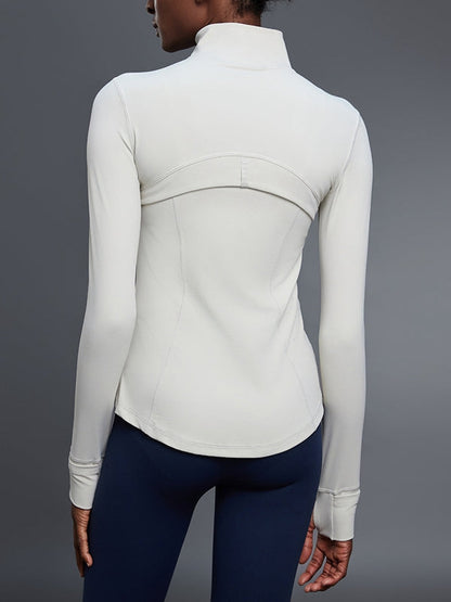 BUYCO Female Fitted Zipper Pocket Thumbhole Jacket