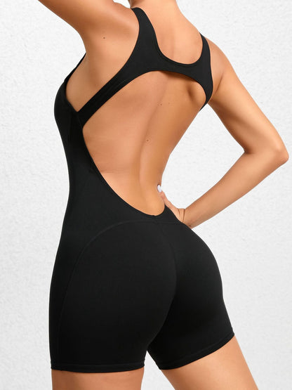 BUYCO Female U Collar Backless Romper