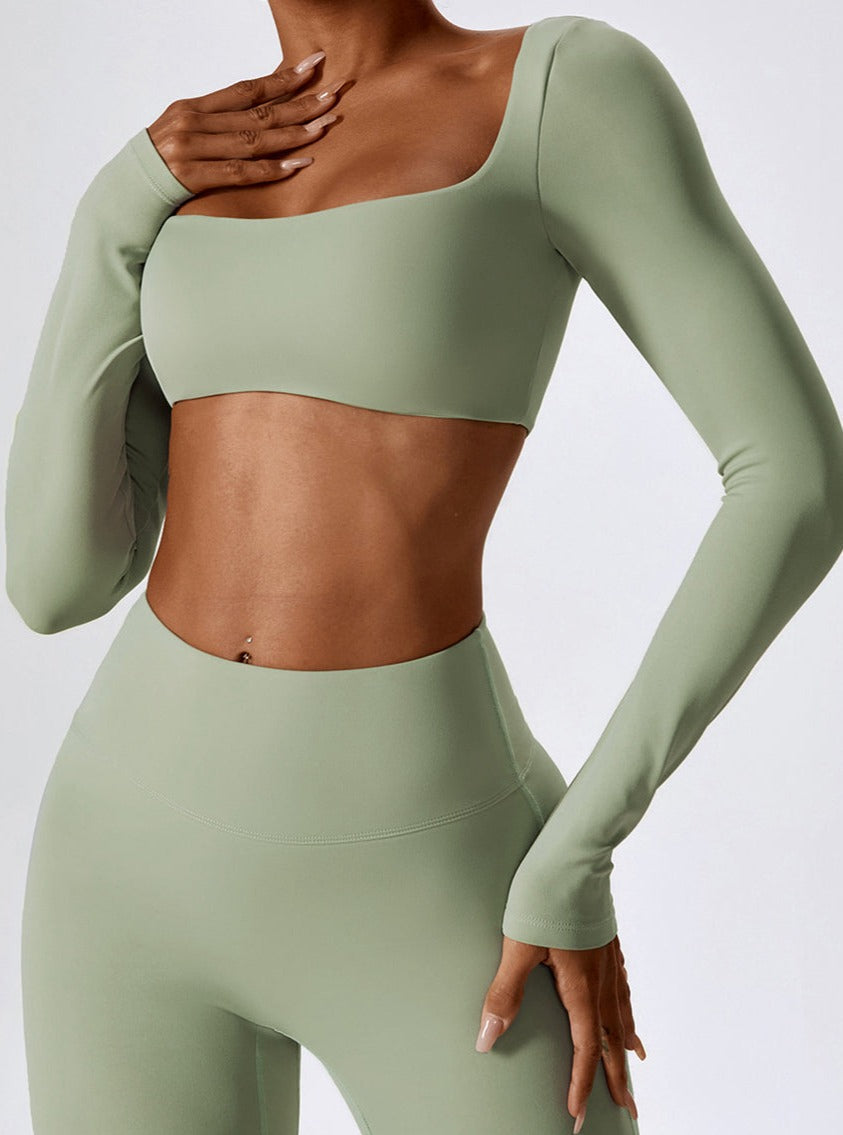 BUYCO Female Square Collar Long Sleeves