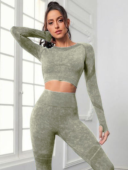 BUYCO Female Denim Ruched Back Thumbhole Tracksuit
