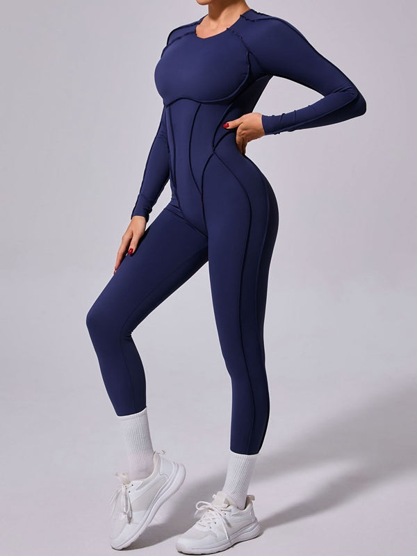 BUYCO Female Heart Backless Long Sleeves Jumpsuit