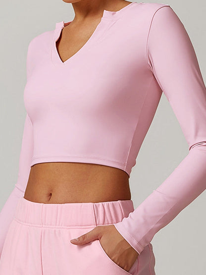 BUYCO Female Fitted V Collar Long Sleeves
