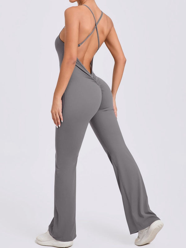 BUYCO Female Cross Back Flare Fit Jumpsuit