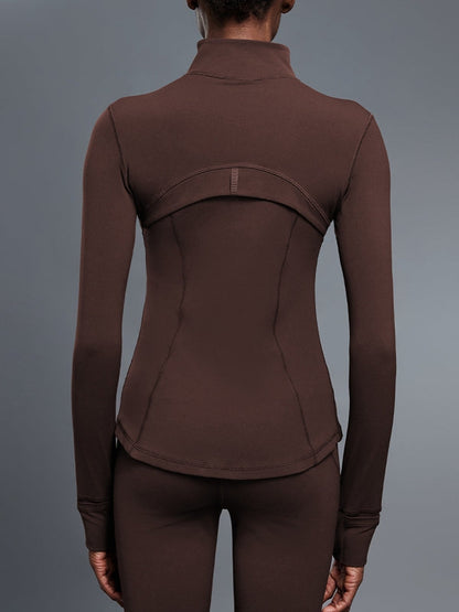 BUYCO Female Fitted Zipper Pocket Thumbhole Jacket