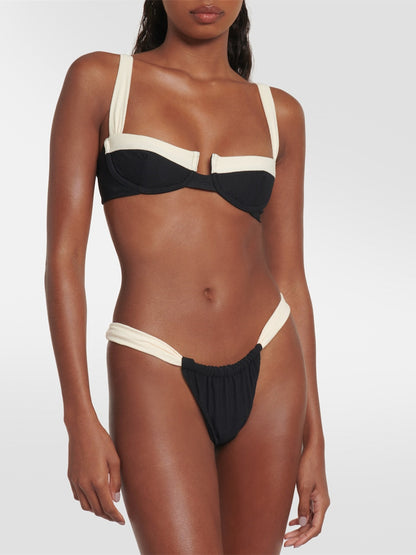 BUYCO Female Fitted Contrast Color Bikini Set