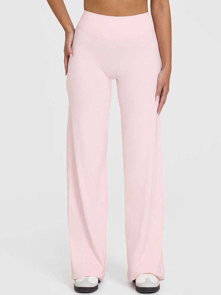 BUYCO Female Solid Color Casual Loose Flare High-rise Leggings