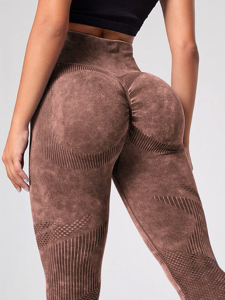 BUYCO Female Denim Ruched Back Quick-dry Seamless Leggings