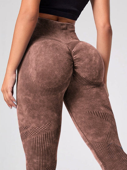 BUYCO Female Denim Ruched Back Quick-dry Seamless Leggings