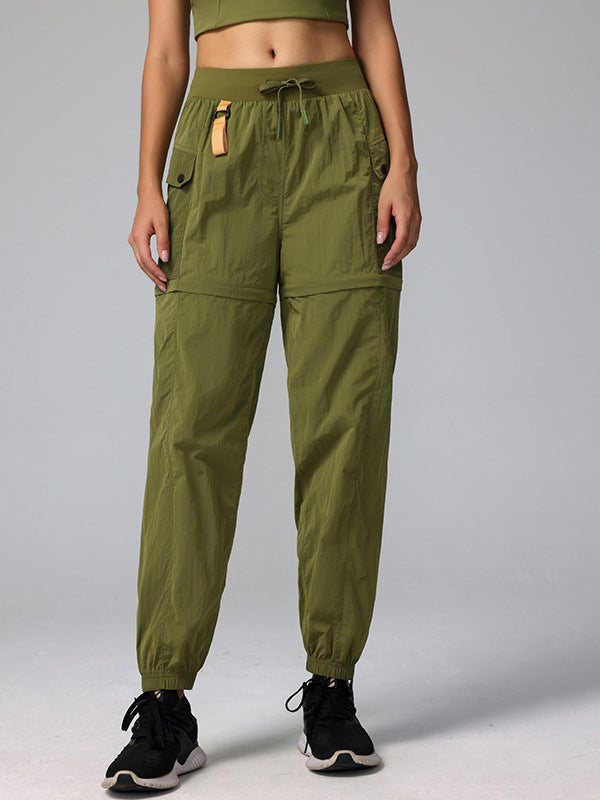BUYCO Female Drawstring Pocket Casual Cargo 2 in 1 Design Pants