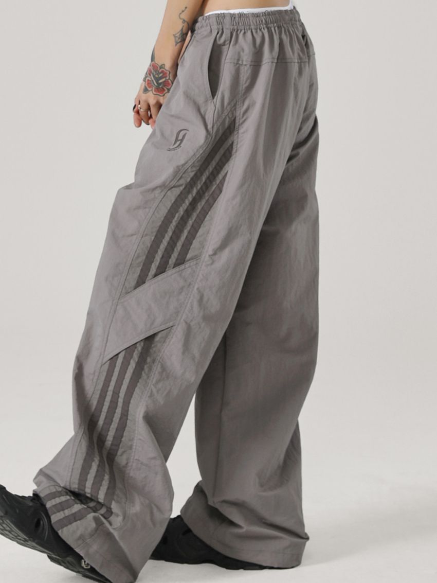 BUYCO Female Pocket Casual Cargo Quick Dry Stripe Pants