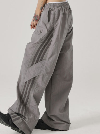 BUYCO Female Pocket Casual Cargo Quick Dry Stripe Pants