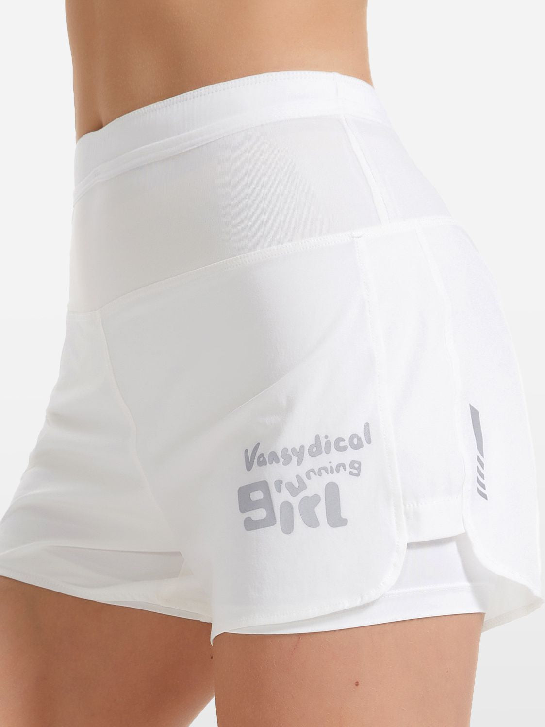BUYCO Female Quick Dry 2 in 1 Mesh Pocket Shorts