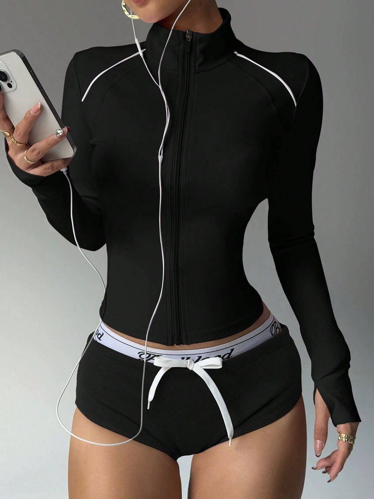 BUYCO Female Zipper Stand Collar Jackets