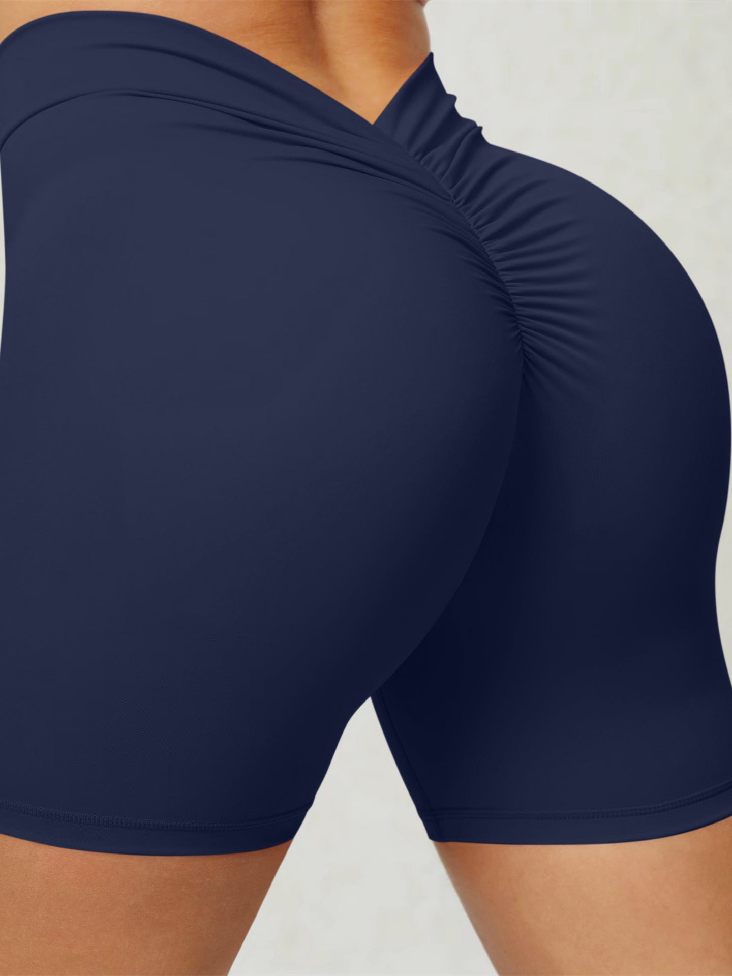 BUYCO Female Ruched Back Spandex Gym Fit Shorts