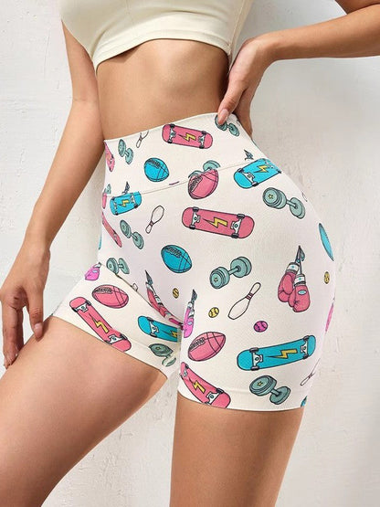 BUYCO Female Print Push Up Design Quick Dry Fit Shorts