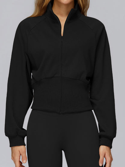 BUYCO Female Zipper Stand Up Collar Windproof Jacket