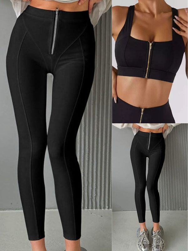 BUYCO Female Must Have Zipper Leggings