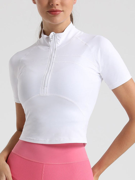 BUYCO Female Solid Color Zipper Quick Dry Tanks