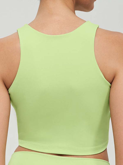 BUYCO Female Twist Hollow Out Solid Color Tank