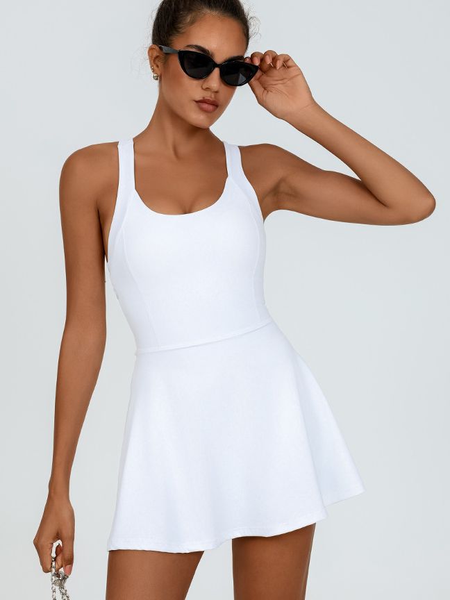BUYCO Female Cross Back Quick Dry Tennis Dress