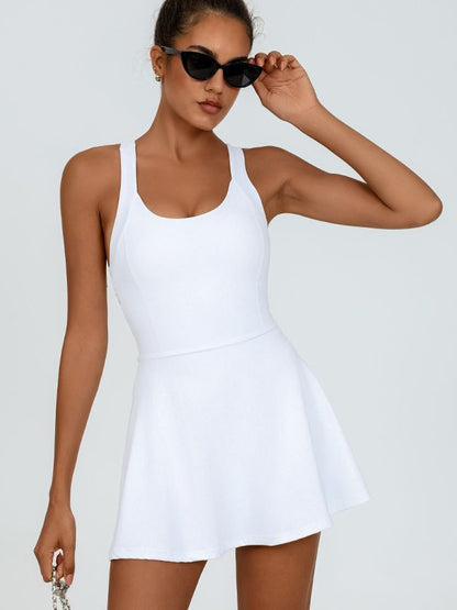 BUYCO Female Cross Back Quick Dry Tennis Dress