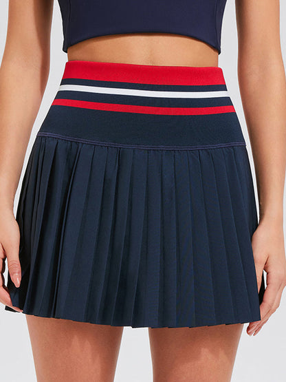 BUYCO Female Contrast Color Quick Dry 2 in 1 Tennis Skirts