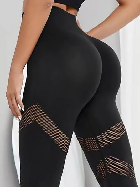 BUYCO Female Hip-lift Seamless Elastic Tight Net Leggings