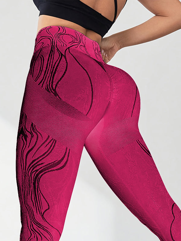 BUYCO Female Natural Texture Seamless Ruched Back Leggings