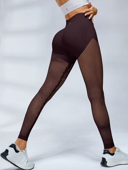 BUYCO Female Fitted Fishnet Ruched Back Leggings
