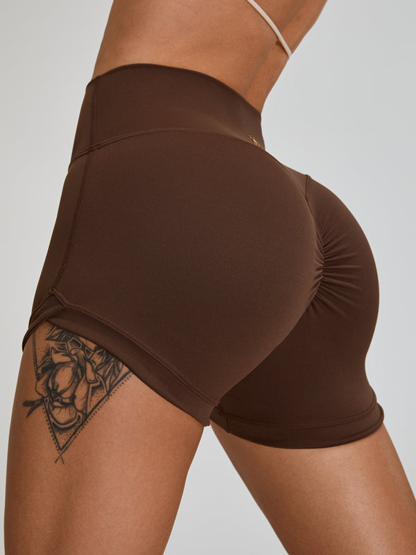BUYCO Female Ruched Back High-rise Cross Back Short Tracksuit