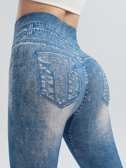 BUYCO Female Denim Hip-lift High-waisted Leggings