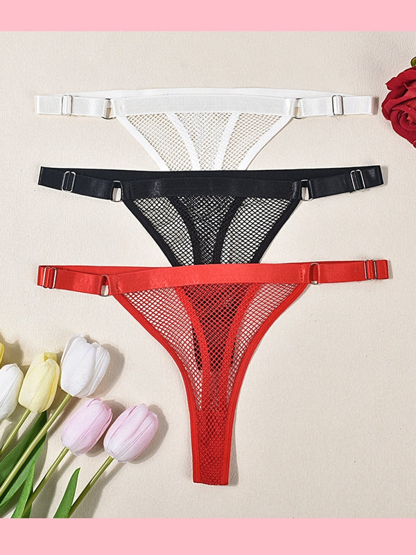 BUYCO Female Mesh Solid Color Panties