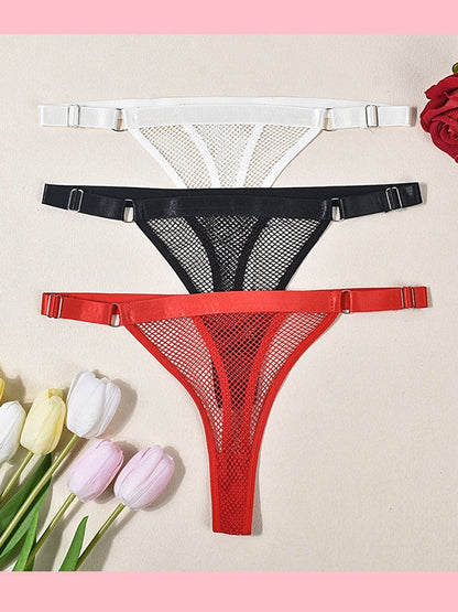 BUYCO Female Mesh Solid Color Panties