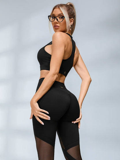BUYCO Female Fitted Sheer Mesh Hip-lift Tracksuit