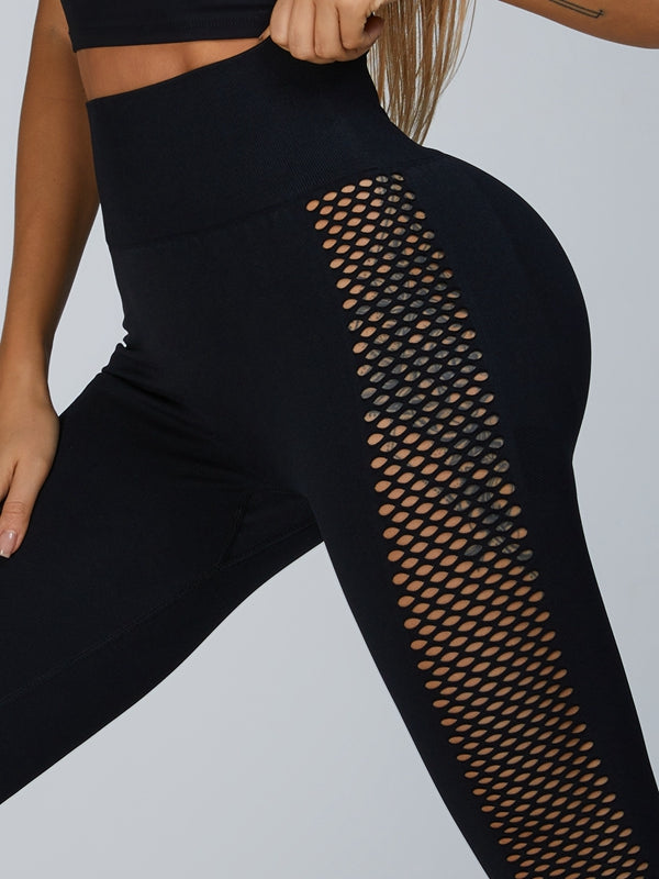 BUYCO Female Breathable Side Net Hip-lift Leggings