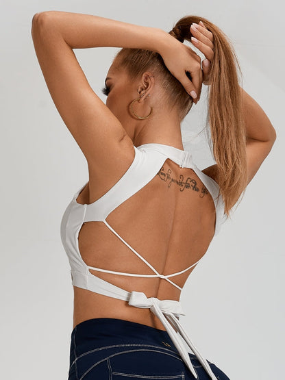 BUYCO Female Beautiful Back Bow-knot Quick Dry Sports Bras