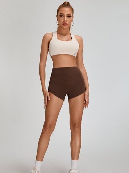 BUYCO Female Ruched Back High-rise Cross Back Short Tracksuit