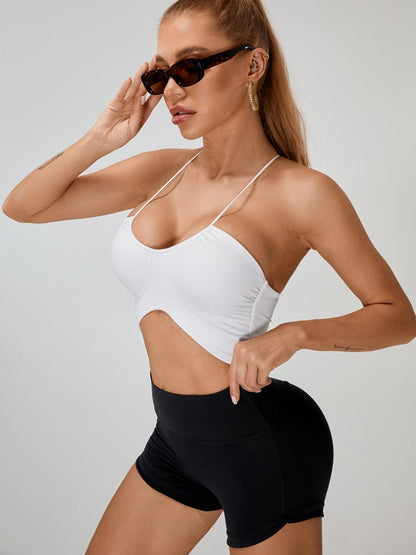 BUYCO Female Ruched Back High-rise Spandex Gym Fit Shorts