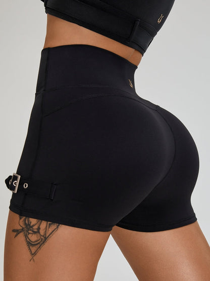 BUYCO Female Button Backless V-shape Waist Cargo Style Short Tracksuit