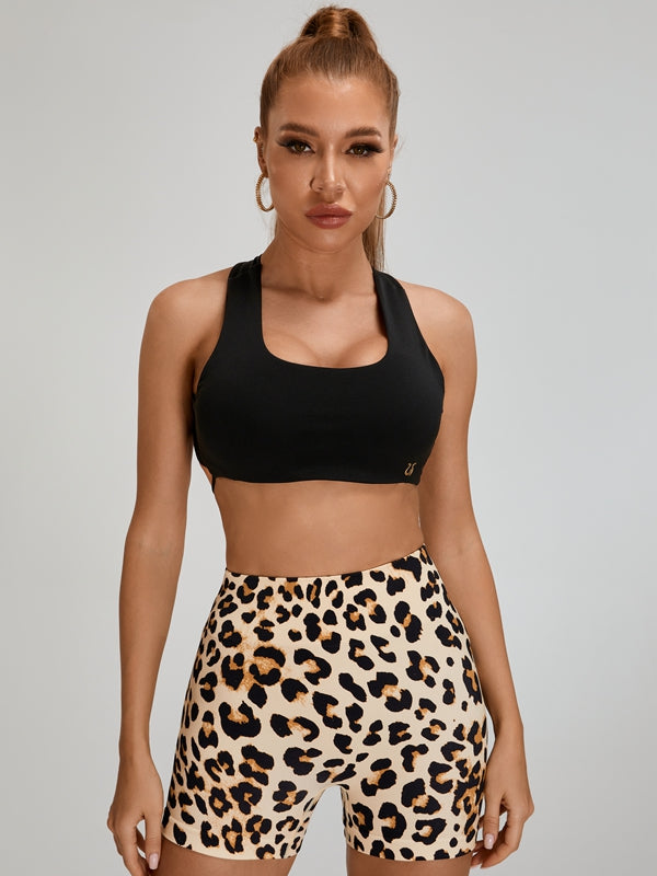 BUYCO Female Big U Collar Cross Back Sports Bras