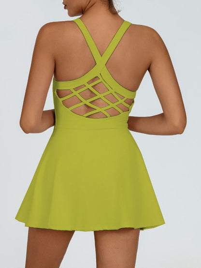 BUYCO Female Cross Back Quick Dry Tennis Dress