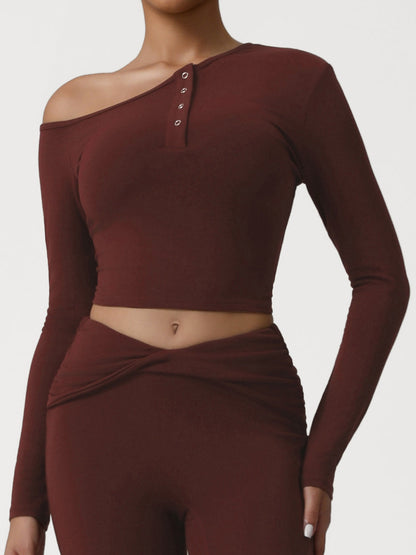 BUYCO Female Solid Color Buttons Long Sleeves