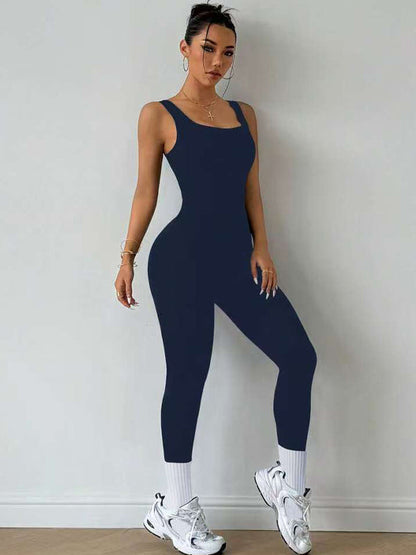 BUYCO Female Hollow Out Backless Ruched Back Jumpsuit